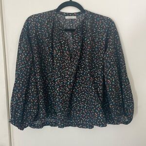 Doen Jane Blouse in Nightbird Song Paisley